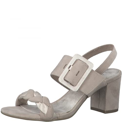 MARCO TOZZI Sandały damskie 2-28319-28, z obcasem, beżowy - Dune Comb - 40 EU