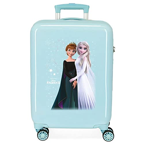 Disney Frozen Frosted Light Niebieska walizka na kabinę 38 x 55 x 20 cm sztywna ABS kombinacja boczna 34 l 2 kg 4 podwójne koła wyposażenie ręczne