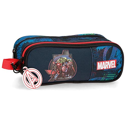 Marvel Avengers Les Avengers on The Warpath Podwójne etui niebieskie 23 x 9 x 7 cm Poliester