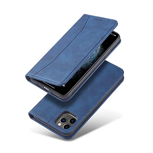 Etui na telefon do iPhone 13 Pro - 6,7 cala, skórzane etui z portfelem PU, magnetyczne zamknięcie etui z klapką kompatybilne z iPhone 13/12 Pro max 5G (niebieskie)