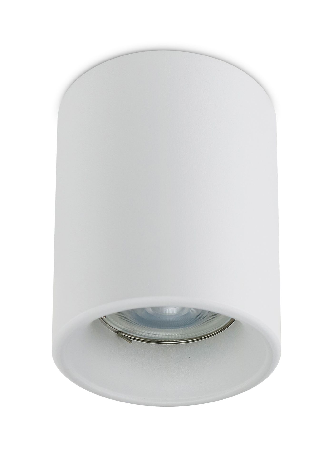 Candellux Lampa sufitowa biała oprawa oczko 15W GU10 Tuba 2226026 2226026
