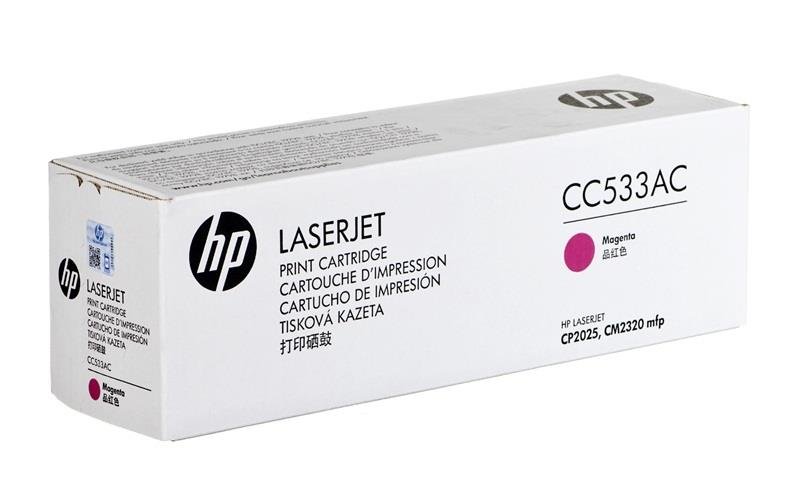 Toner HP CC533AC, purpurowy, 2800 str.
