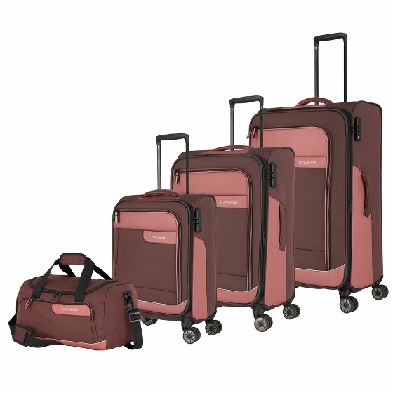 Travelite VIIA Zestaw bagażowy na 4 kółkach 4szt. frühlingsrose