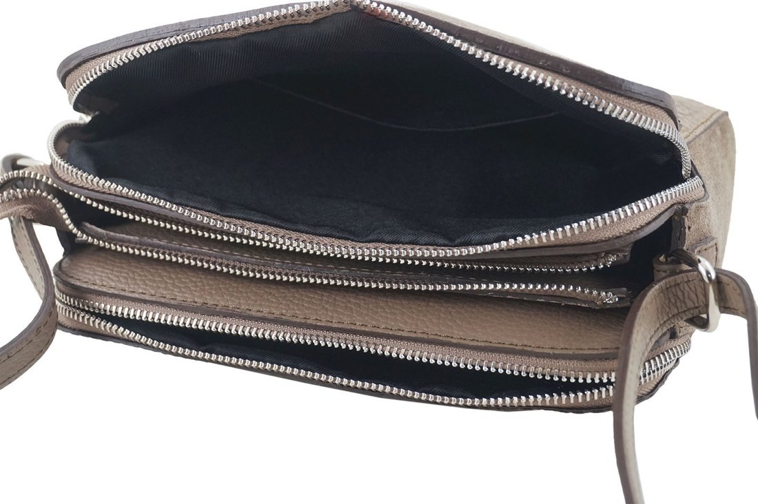Stylowa torebka crossbody trzykomorowa - Granatowa