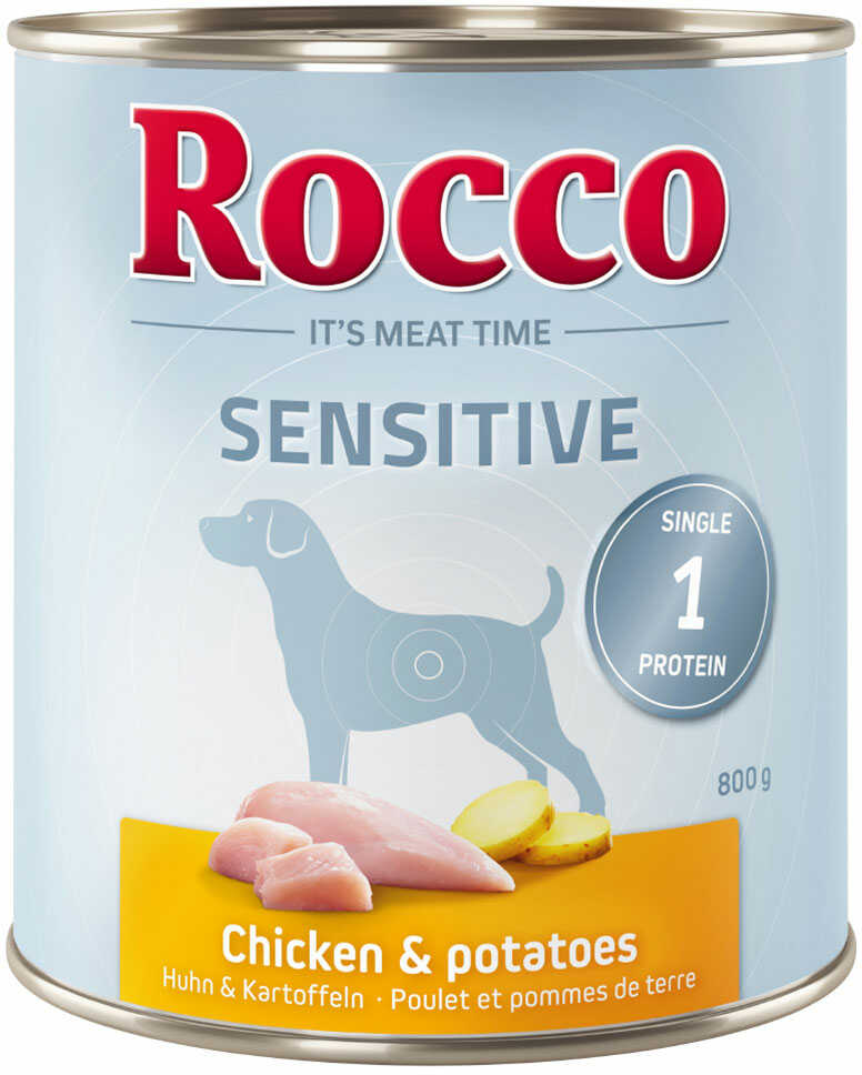 Zestaw Rocco Sensitive, 24 x 800 g - Kurczak z ziemniakami Dostawa GRATIS!