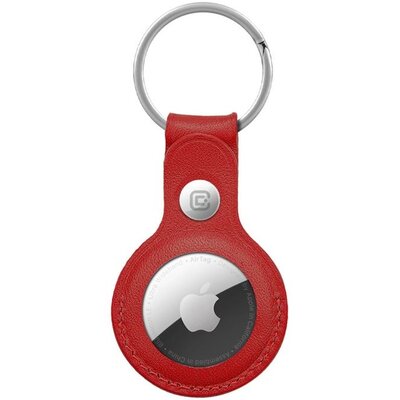 Apple Crong Leather Case with Key Ring Skórzany brelok do AirTag (czerwony)