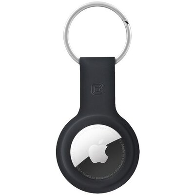 Apple Crong Silicone Case with Key Ring Brelok do AirTag (czarny)