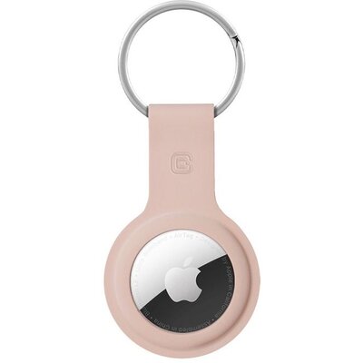 Apple Crong Silicone Case with Key Ring Brelok do AirTag (piaskowy róż)