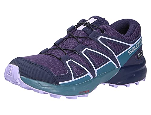 Salomon Speedcross CSWP dziecięce buty do biegania w terenie, wodoszczelne, uniseks, Grape Juice Mallard Blue Lavender - 35 EU