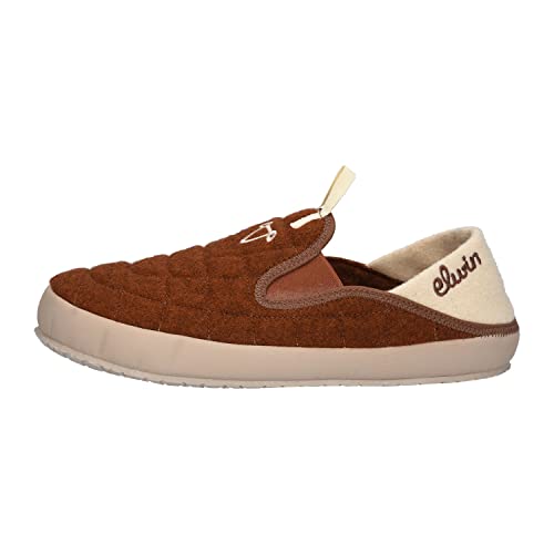 Elwin Shoes Damskie kapcie Merlin, ciemnoczerwone/offwhite, 39 EU, Dark Red Offwhite, 39 eu
