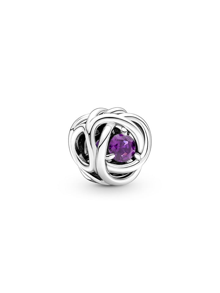 Pandora Srebrny charms z kryształem