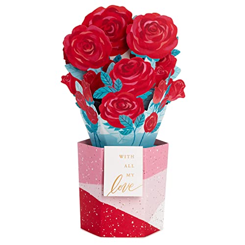 Hallmark Kartka walentynkowa dla One I Love - wzór 3D Pop Up Bukiet róż