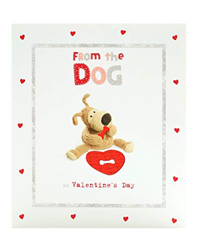 UK Greetings Kartka walentynkowa od psa, Boofle kartka walentynkowa, urocza kartka walentynkowa dla niego, kartka walentynkowa dla niej, kartka dla psa walentynkowa