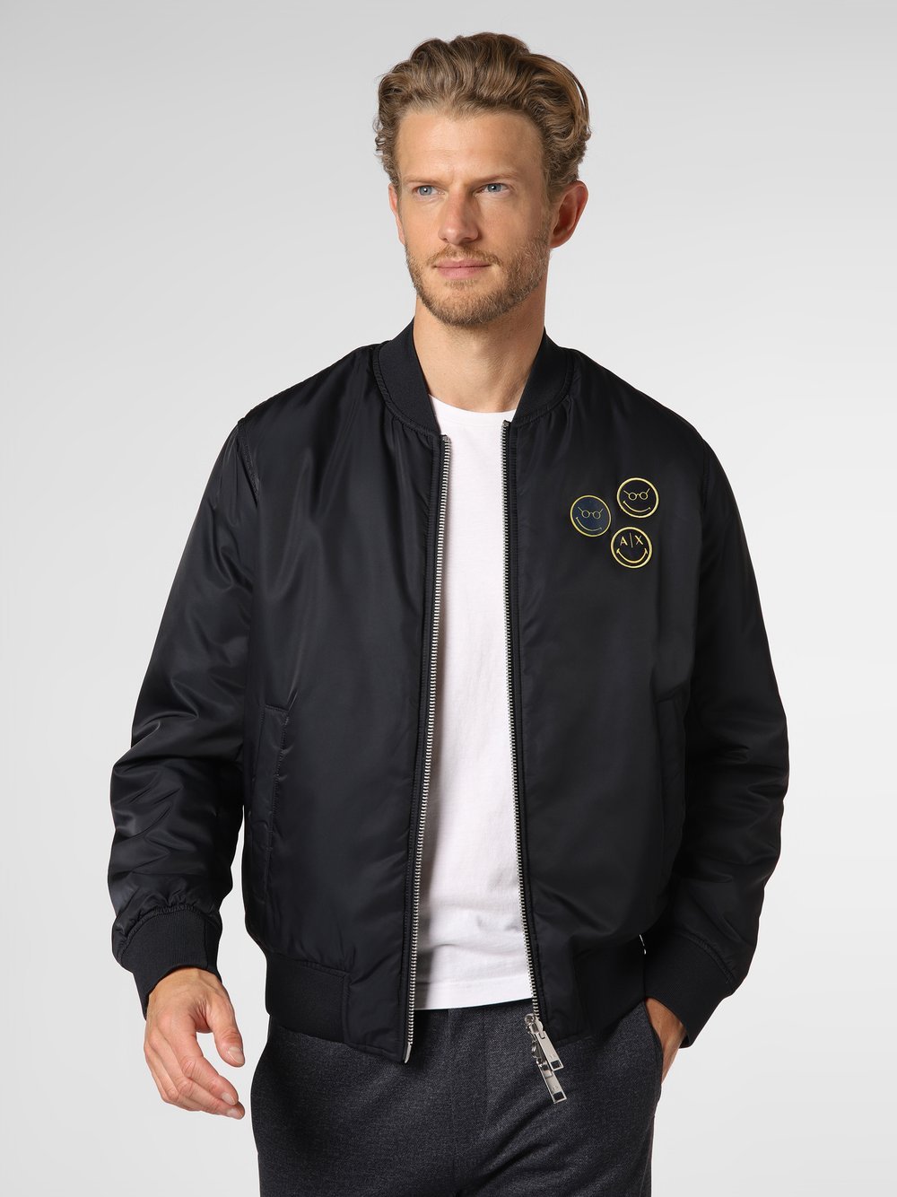 Armani Exchange - Męska kurtka dwustronna, czarny