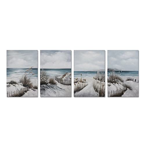 Emaga Obraz DKD Home Decor Plaża Śródziemnomorski (75 x 2,8 x 115 cm) (4 Sztuk)