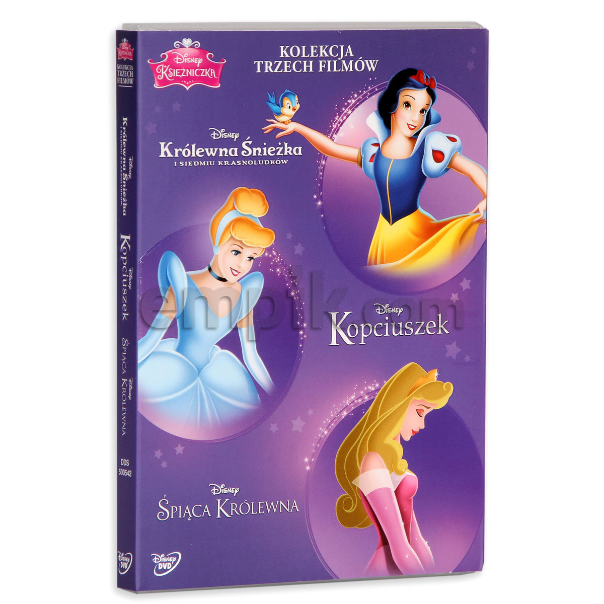 Disney Księżniczka Pakiet 3 DVD) Kopciuszek Śpiąca Królewna Królewna Śnieżka i siedmiu krasnoludków)