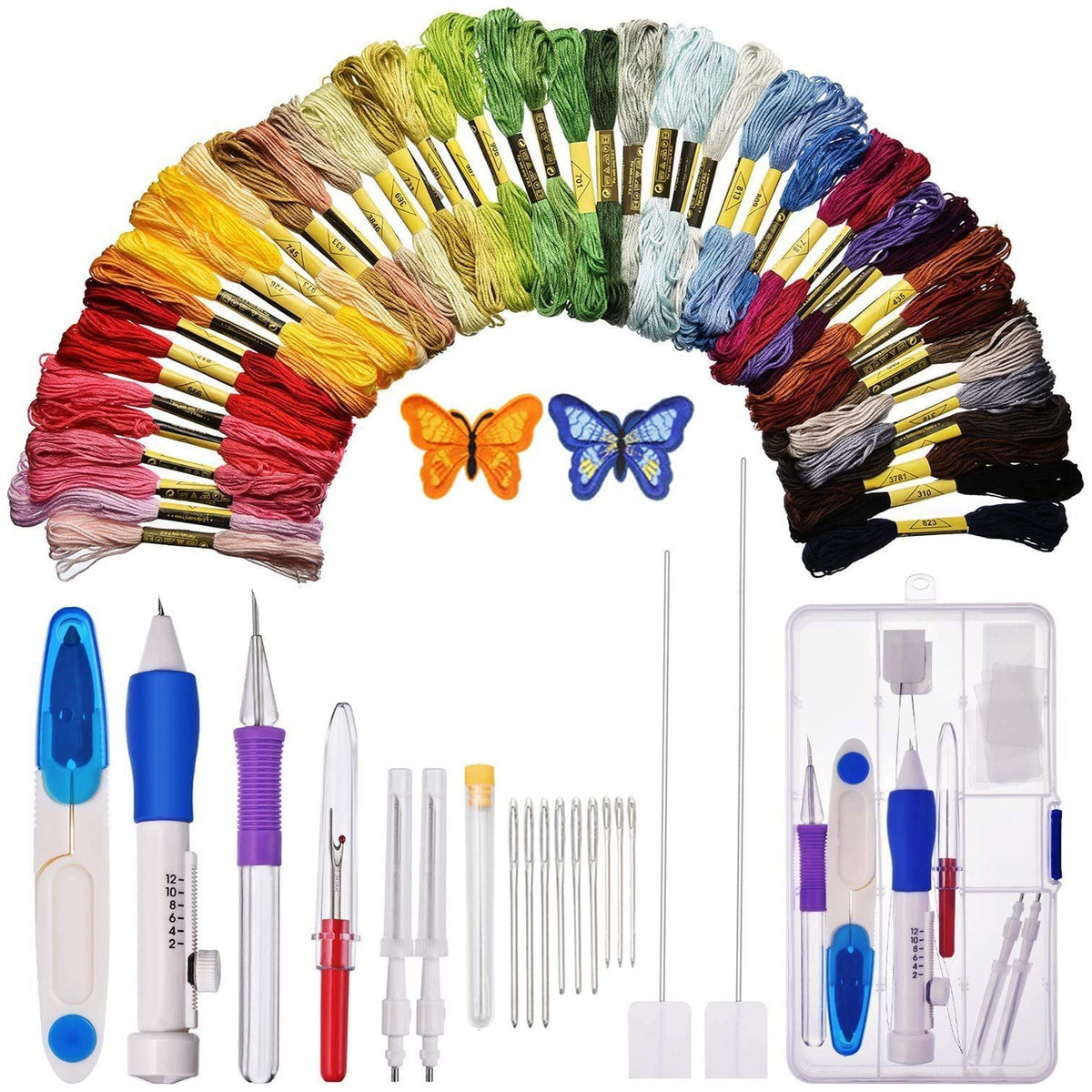 Zestaw Do Haftowania Punch Needle 68 El. Zestaw Do Haftu Pętelkowego Igła Tkacka