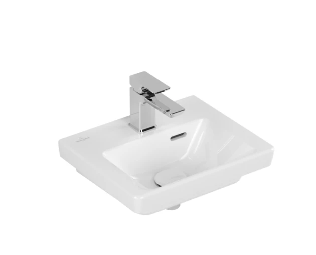 VILLEROY - BOCH 43703701 Subway 3.0 Umywalka mała, 370 x 305 x 130 mm, Weiss Alpin, z przelewem, Nieszlifowany