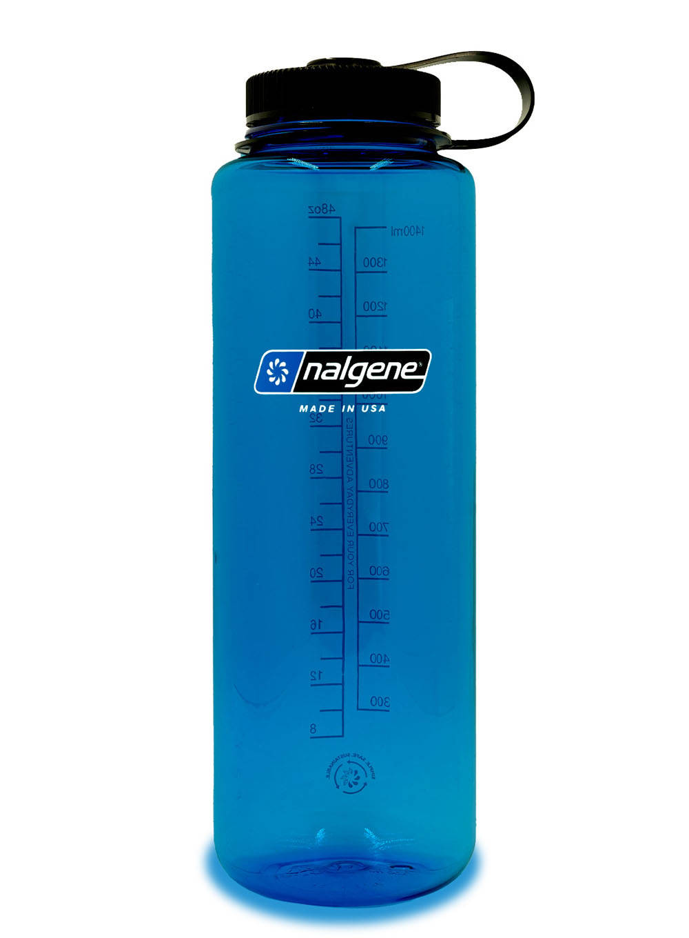 Butelka na wodę Nalgene Wide Mouth Sustain Silo 1,5 l - blue / black