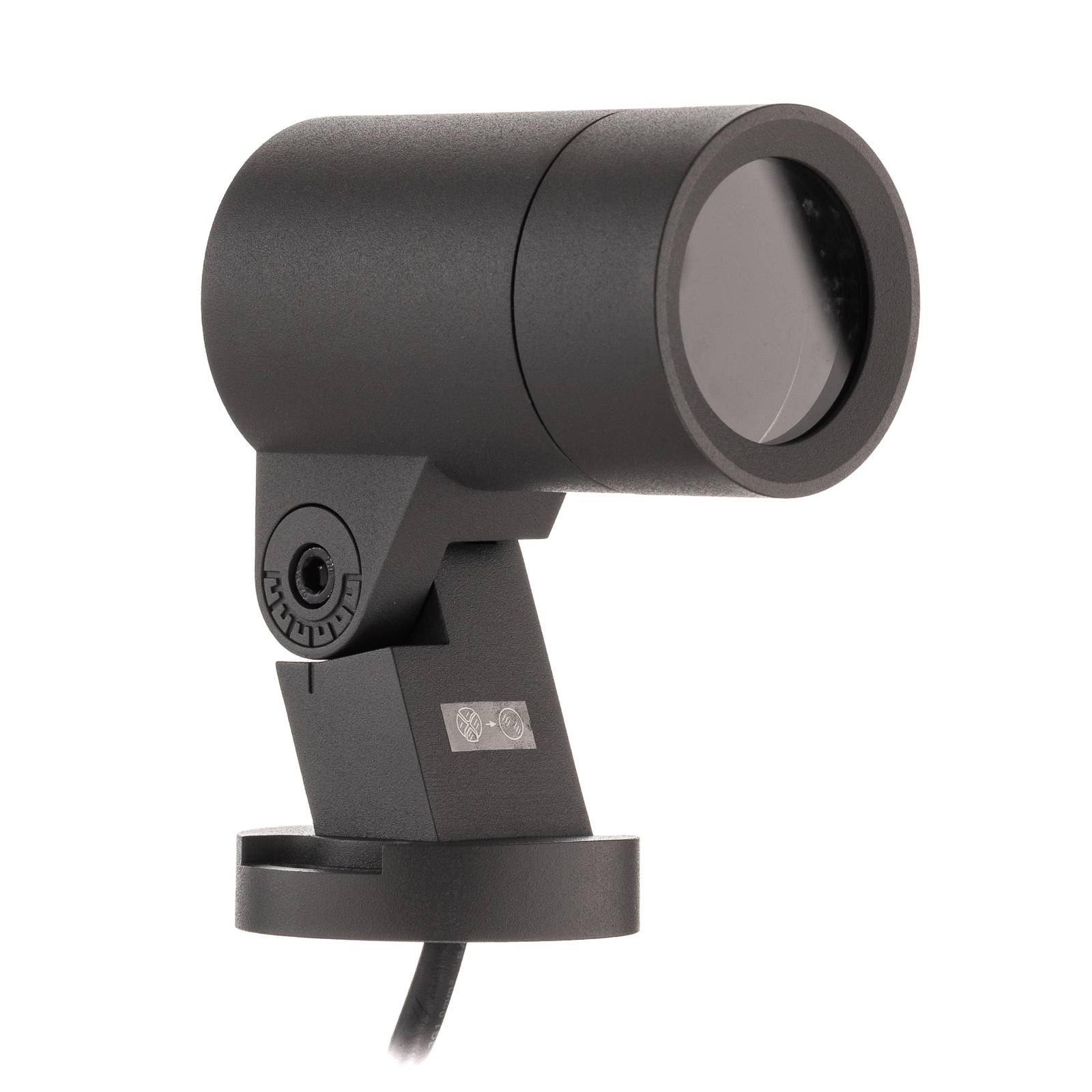 Reflektor z grotem ziemnym Arcchio Hemmani, wysokość 35 cm, antracyt, aluminium