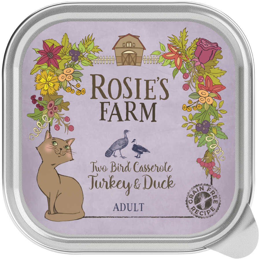 Rosies Farm Adult, 16 x 100 g - Indyk i kaczka
