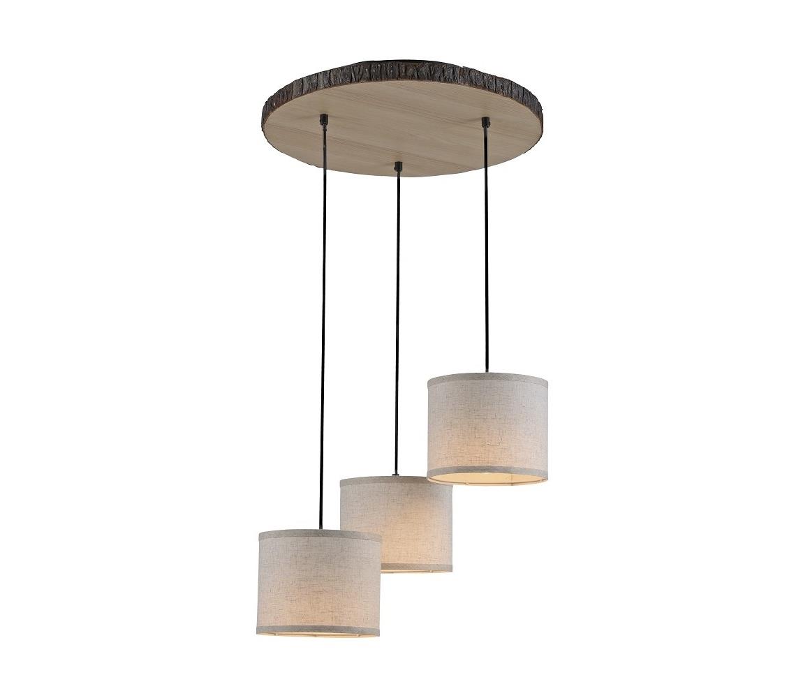 Leuchten Direkt Lampa wisząca Bark, 3-punktowa, okrągła