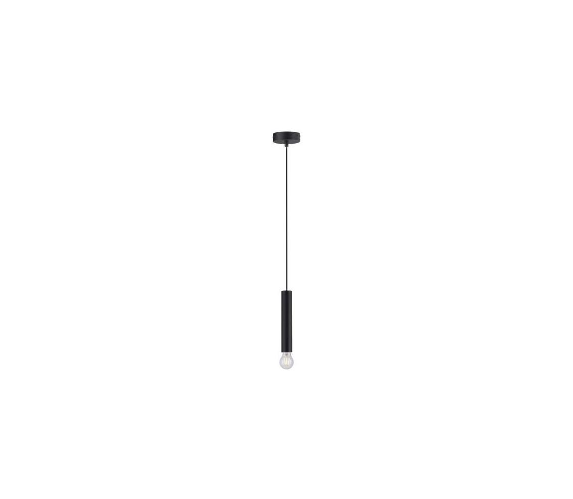Leuchten Direkt 15617-18 - Żyrandol na lince BRUNA 1xE27/60W/230V czarny