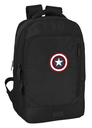 safta Unisex plecak dla dzieci przenośny 15,6 cala + tablet + USB Capitan America Teen, kolorowy, średni, kolorowy, m
