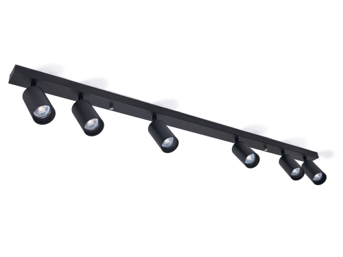 Oprawa halogenowa natynkowa ścienno - sufitowa LED Viki-L x6 - Czarna