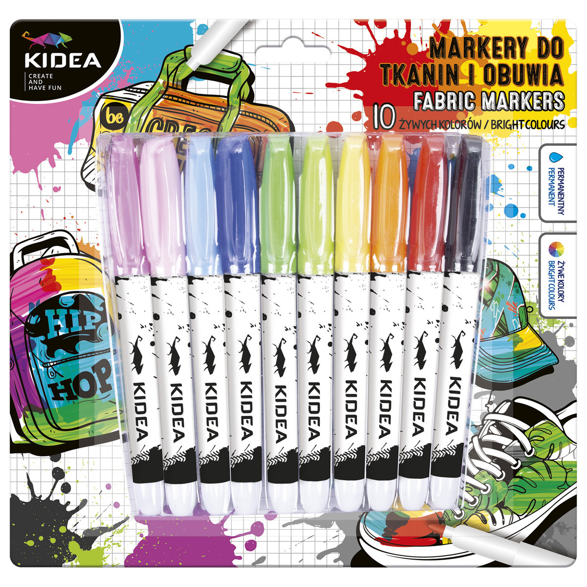 Derform MARKER DO TKANIN I OBUWIA 10KOL KIDEA B/C MOT10KA