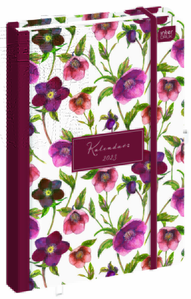 Kalendarz 2023 książkowy A5/192K Flowers - INTERDRUK