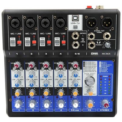 DNA DNA MC06X - ANALOGOWY MIKSER AUDIO Z PROCESOR DSP