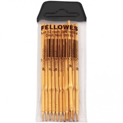Fellowes WKłADY DO DłUGOPISU CZARNE 12szt 0911502