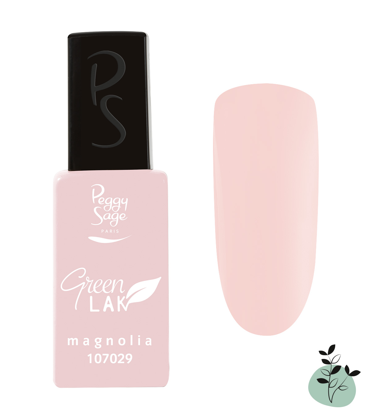 Peggy Sage Green Lak, lakier do paznokci utwardzany lampą UV/LED, magnolia, 10ml