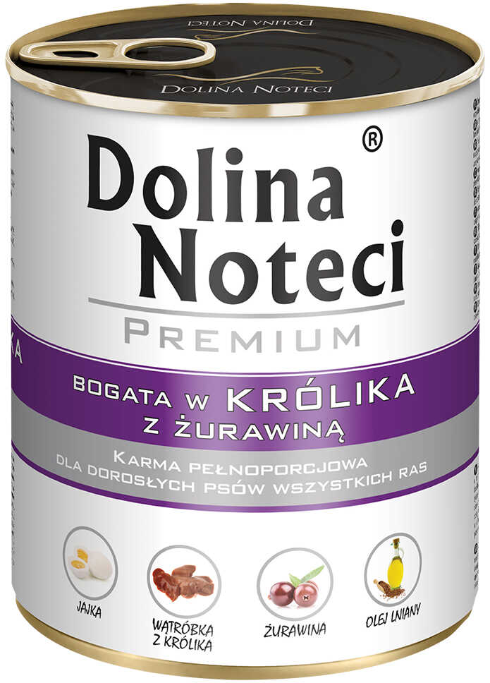 Dolina Noteci Premium, 24 x 800 g - Królik z żurawiną Dostawa GRATIS!