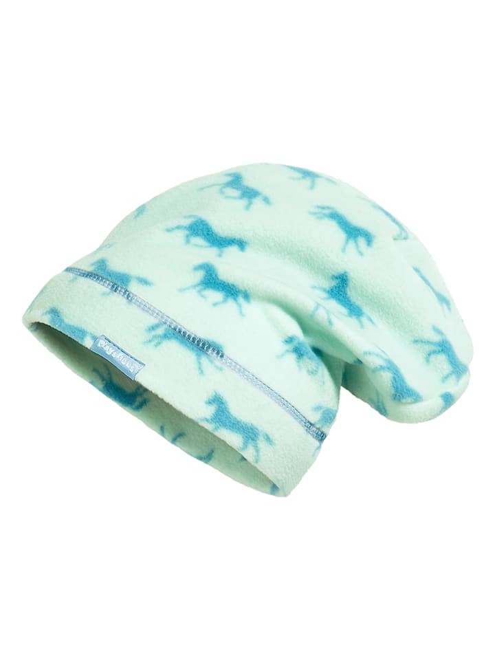 Playshoes Polarowa czapka beanie w kolorze turkusowym