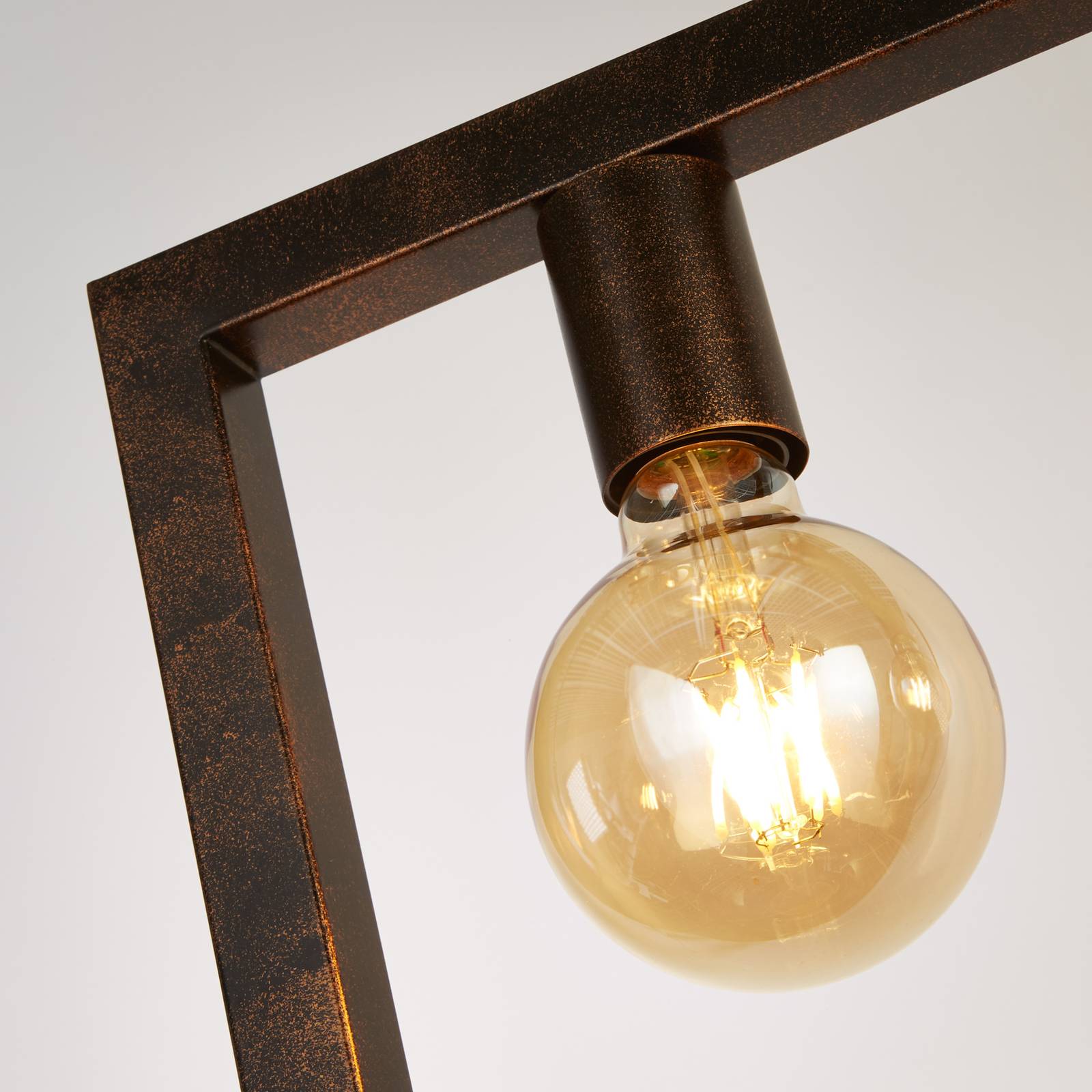 Lampa wisząca Rustic, 5-pkt., rdzawo-brązowa