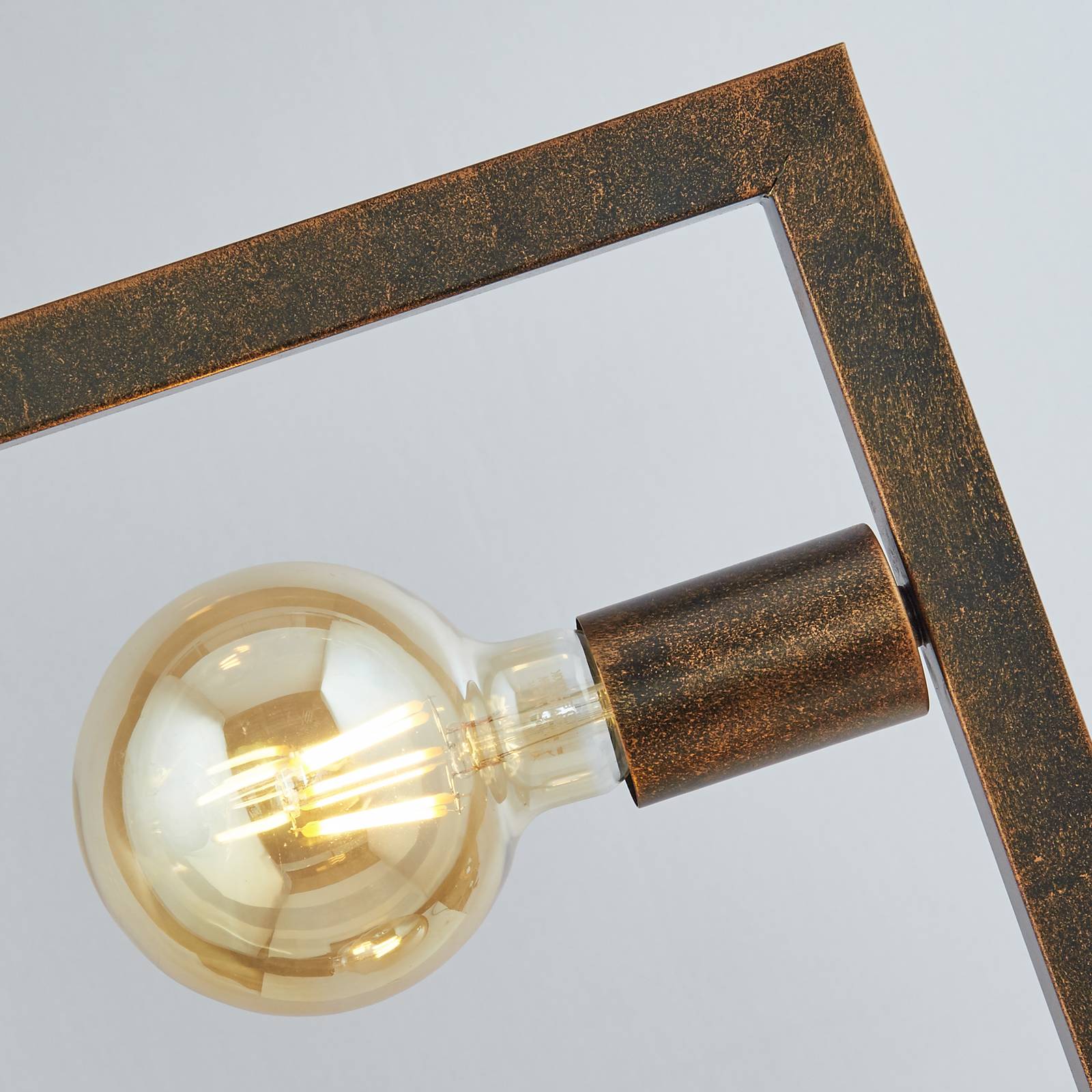 Lampa stojąca LED Rustic w kolorze rdzawego brązu
