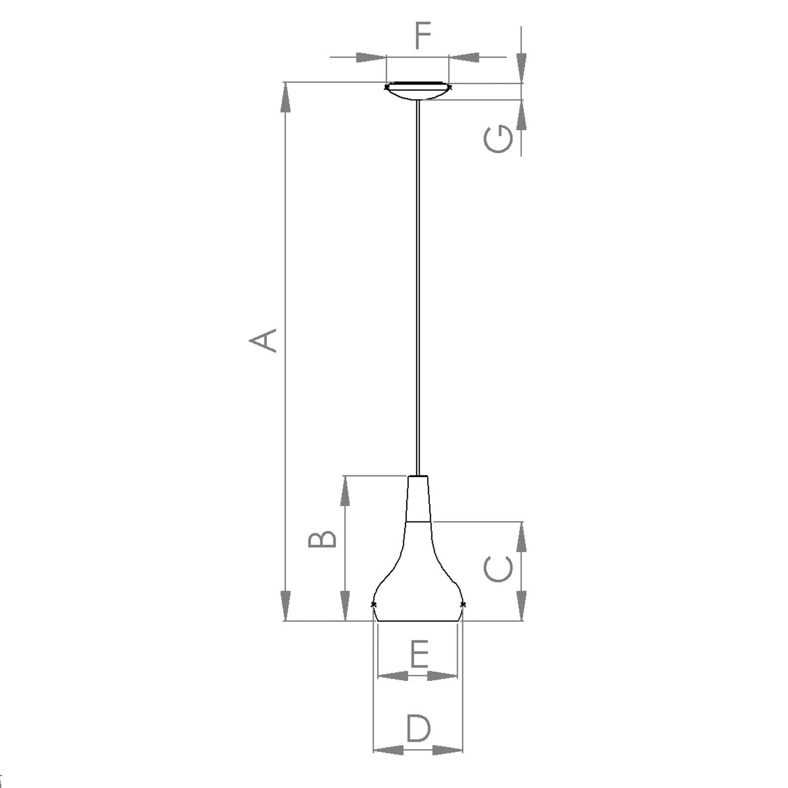Żyrandol Sabinar, 1-punktowy, czarny, Ø 18 cm