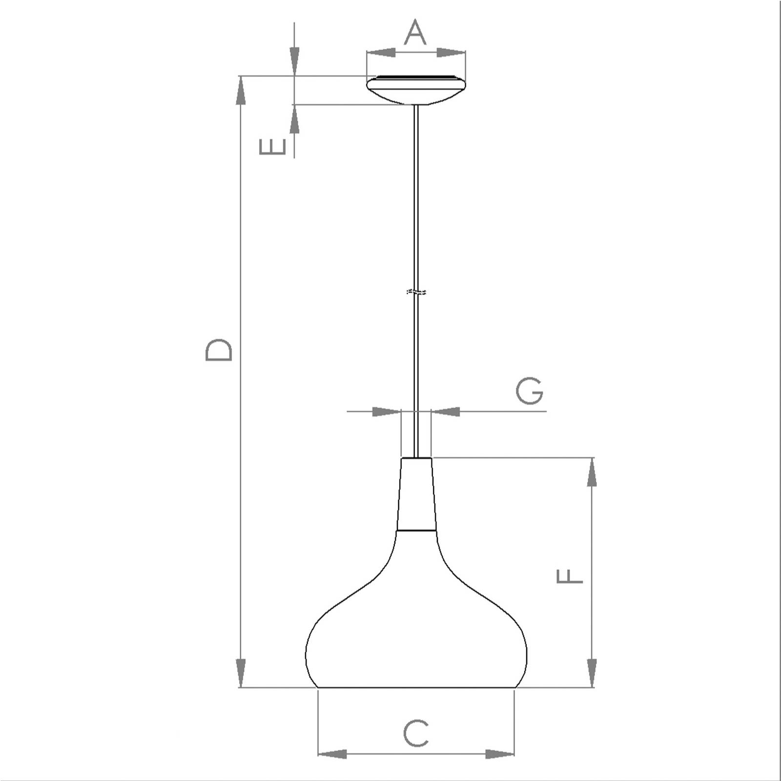 Żyrandol Sabinar, 1-punktowy, czarny, Ø 28 cm
