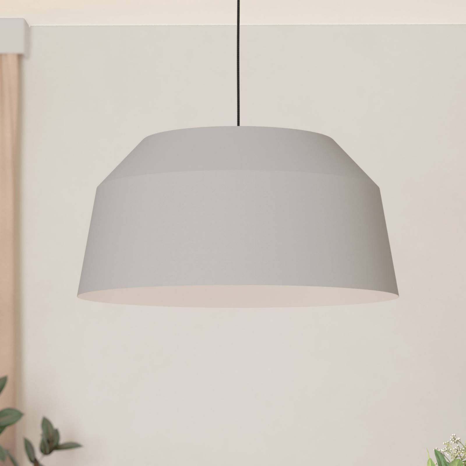 Żyrandol Contrisa szary 1-punktowy, Ø 52 cm