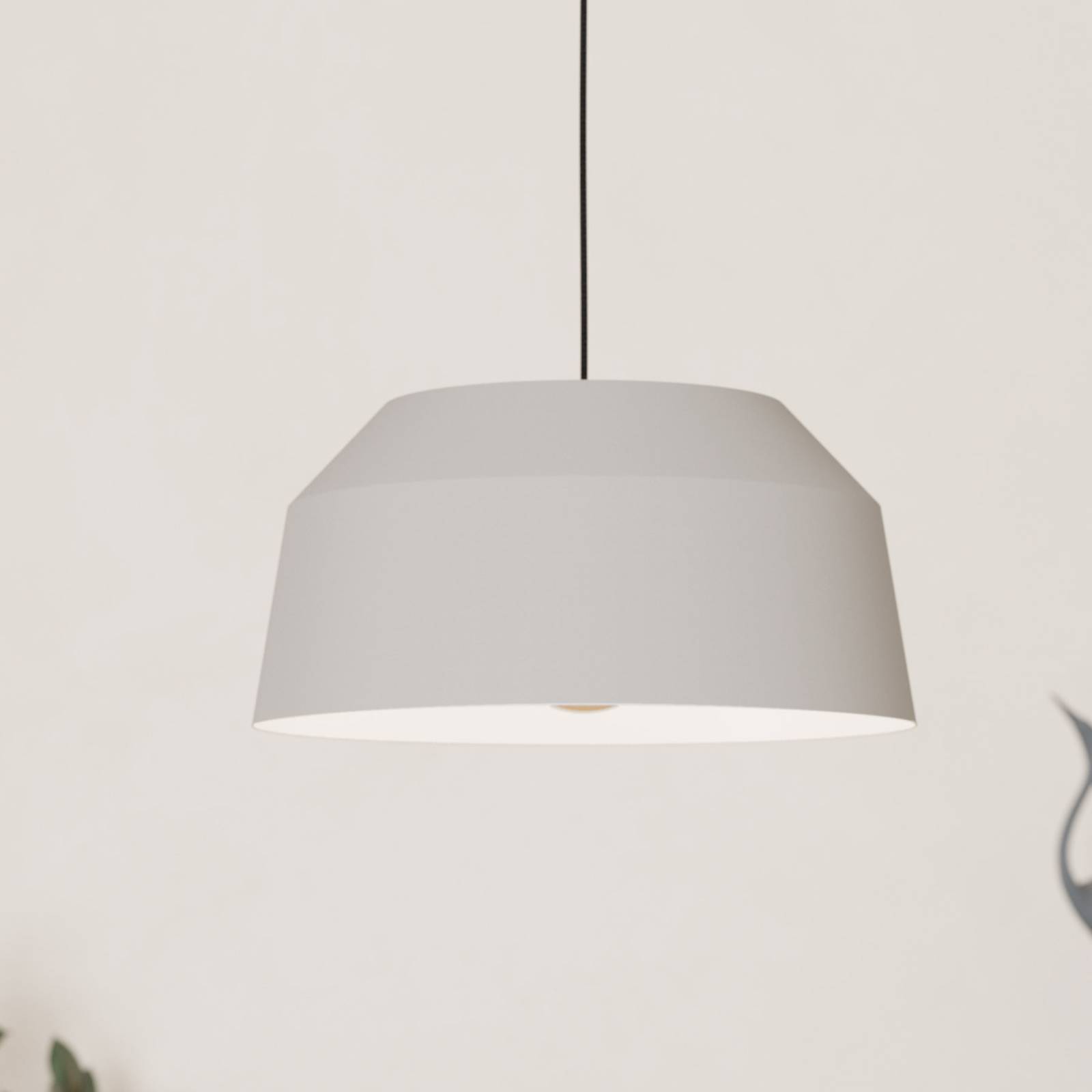 Żyrandol Contrisa szary 1-punktowy, Ø 38 cm