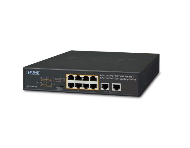 Planet Switch PoE GSD-1008HP (10x 10/100/1000Mbps)