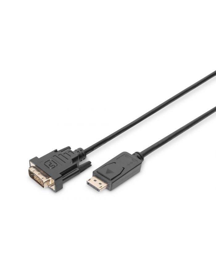 Kabel adapter DIGITUS DisplayPort z zatrzaskiem 1080p 60Hz FHD Typ DP/DVI-D (24+1) M/M 2m