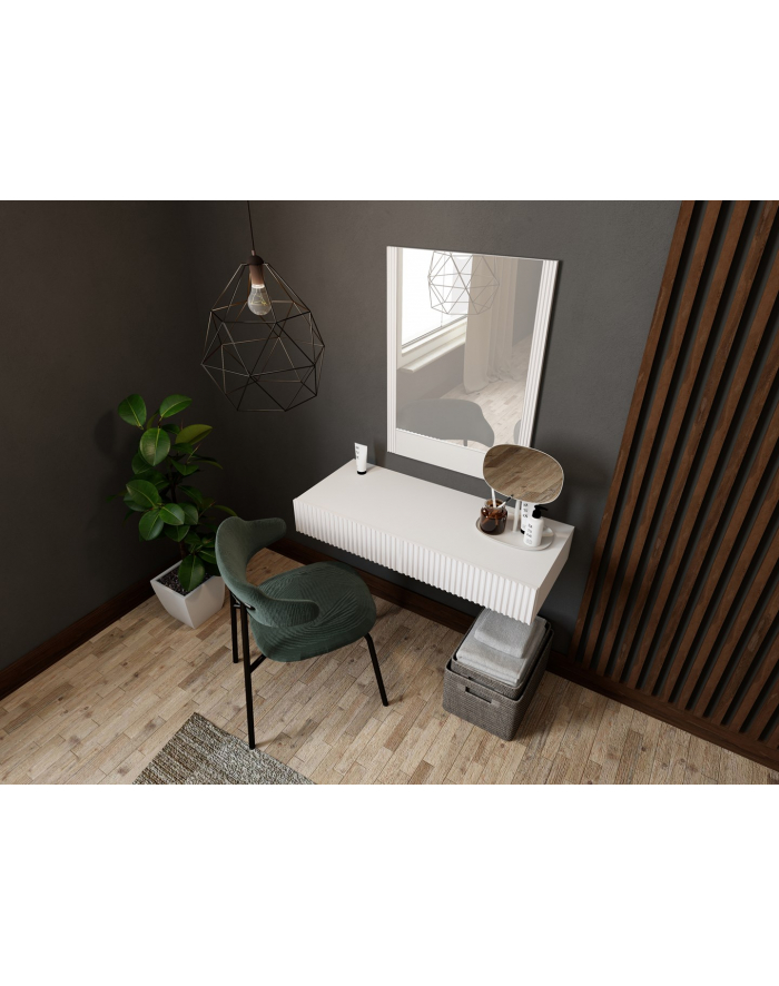 cama meble Toaletka z lustrem PAFOS 80x41 6x100 biały mat