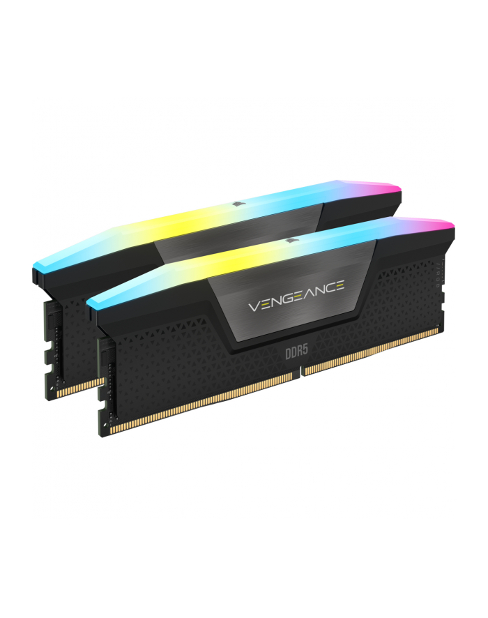 CORSAIR VENGEANCE RGB 32GB 2x16GB DDR5 5600MHz DIMM Unbuffered 36-36-36-76 XMP 3.0 Black Heatspreader RGB LED 1.25V