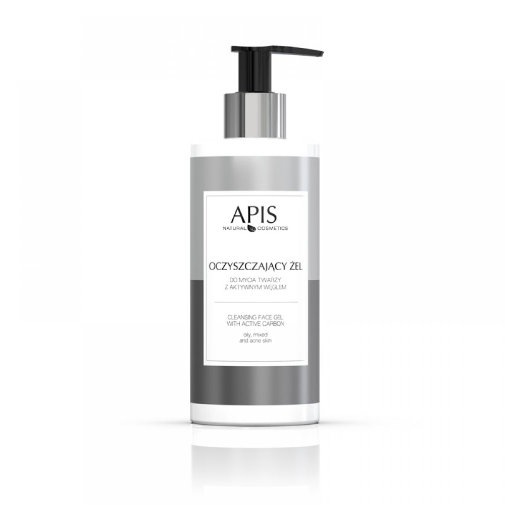 APIS Apis oczyszczający żel do mycia twarzy z aktywnym węglem 300ml P125937