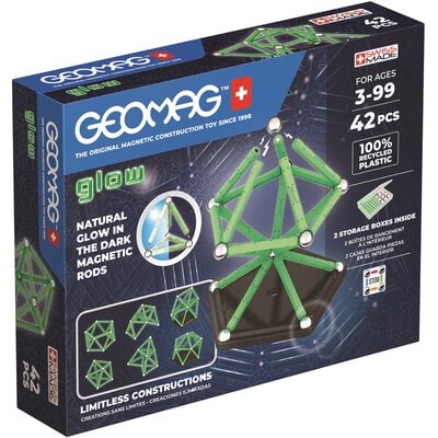 GeoMag Klocki magnetyczne Glow Recycled 42 elementy 5_814320