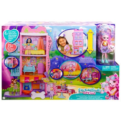 Lalka Enchantimals Miejski domek z kawiarenką HJH65