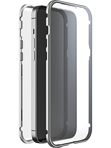 Black Rock - Etui 360 stopni Glass Case pasuje do Apple iPhone 14 Plus I etui na telefon komórkowy, zamknięcie magnetyczne (przezroczyste ze srebrną ramką)
